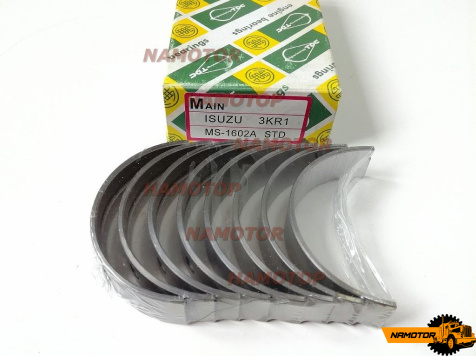 Вкладыши коренные 3KR1. 3KR2 STD MS-1602A M806 8-94334-309-0 5-11510-066-0  компл